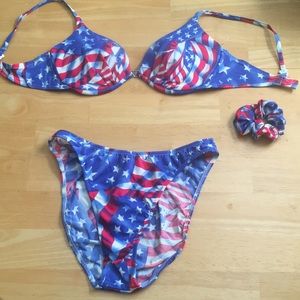 Venus swimwear patriotic USA flag retro bikini